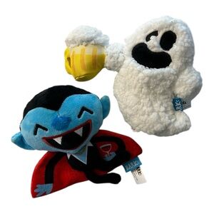Bark Count Droolcula plush dog toy and sheets the ghost Halloween collection